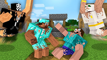 MUTANT BATTLE NOOB vs PRO vs HACKER vs GOD! Minecraft 100% TROLLING MOB MONSTER IN VILLAGE