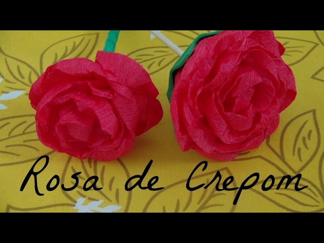 Rosa de Papel Crepom - DIY - thptnganamst.edu.vn