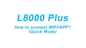 Tikom L8000 Plus: How to connect WIFI/APP? (Quick Mode)