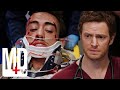 Badly wounded refugee student victim of a hit and run  chicago med  md tv
