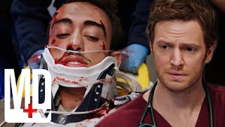 Badly Wounded Refugee Student, Victim of a Hit and Run | Chicago Med | MD TV