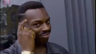 Black guy points finger at forehead meme for youtube ( no copyright )