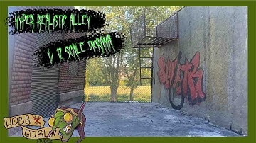 Hyper Realistic Alley Diorama - Backdrop for Action figure Photography