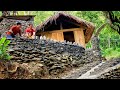 Making fences with natural stones going to the market to sell bananas  chc tn bnh