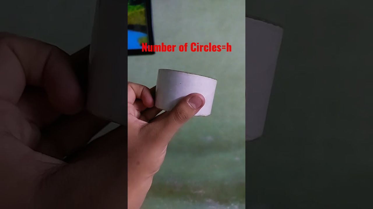 SURFACE AREA of Cylinder\ud83d\ude31 Practical way to calculate \ud83d\ude0e #shorts #maths #surfacearea #practical ...