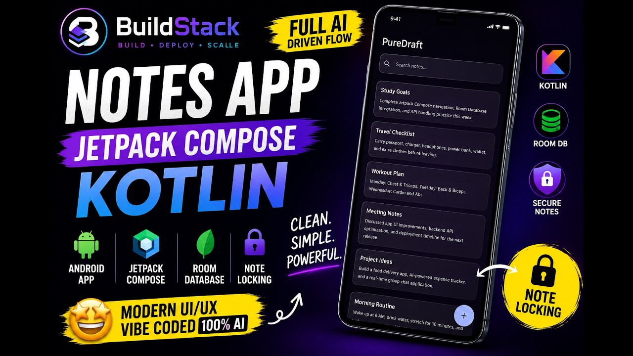 I Built a Modern Notes App Using Jetpack Compose + Room DB - YouTube