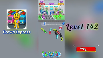 Crowd Express Level 142 Walkthrough 🚶‍♂️🧠 | Step-by-Step Guide | SolutionGuruji