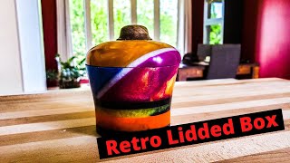 Wood turning - A retro cosmic lidded box