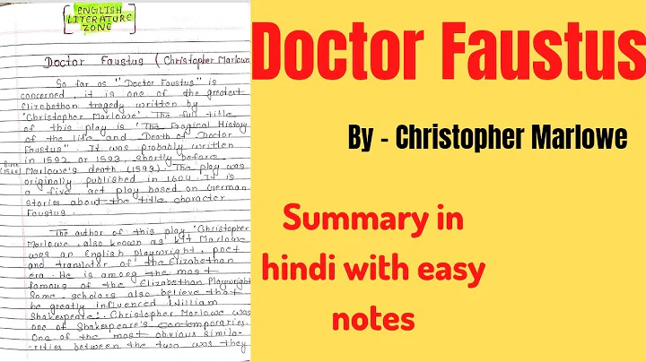 Doctor Faustus Summary | Doctor Faustus by Christo...
