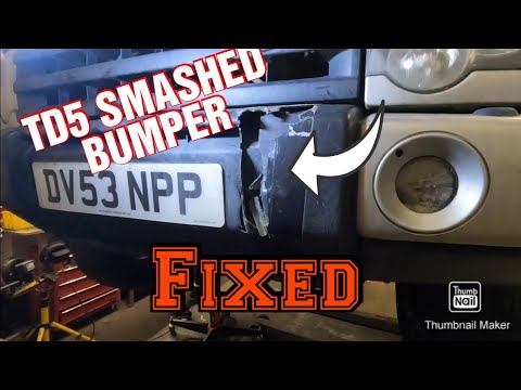 land rover discovery 2 td5 smashed bumper repair. how to