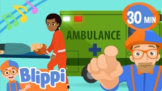 🚑 Blippi's Fun Ambulance Adventure - Sing & Learn Why They're Superheroes |  Blippi Songs 30 MINS