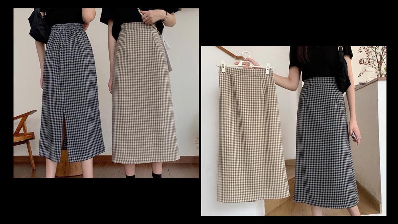 ⁣Very easy [NO ZIPPER] Sewing skirt this way is quick and easy