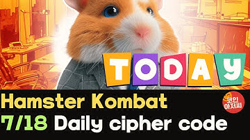 Hamster Kombat Today 18th July daily cipher morse code telegram game mining