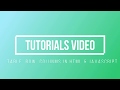 How To Create Table ,Row , Columns In HTML5 in JAVASCRIPT In Urdu EASY & SIMPLE