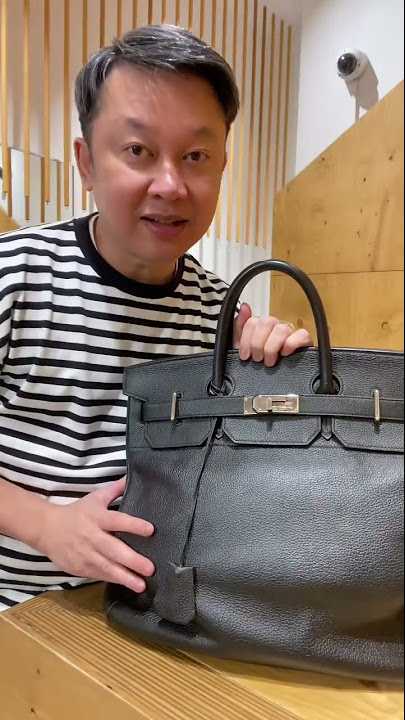 Hermes Birkin 40 HAC Etoupe Leather Bag