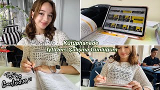 KÜTÜPHANEDE TYT DERS ÇALIŞIYORUM📚||tyt ders çalışma günlüğüm vlog,Ecre Ay💗