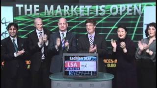 Lachlan Star Limited (LSA:TSX) opens Toronto Stock Exchange, January 20, 2012.