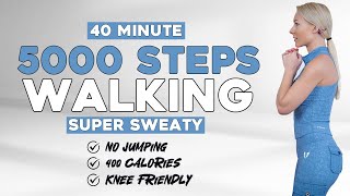 5000 STEPS FAST Walking Workout to Burn Fat & Boost Your Mood  No Repeats Knee Friendly