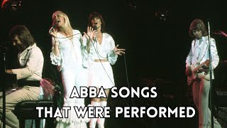 ABBA Songs That Were Performed