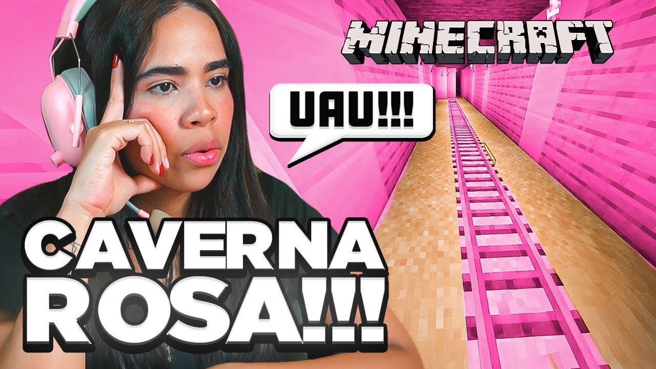 CRIANDO UMA CAVERNA TODA ROSA NO MINECRAFT 