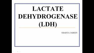 Lactate Dehydrogenase (LDH) | Clinical Significance of Diagnostic Enzymes | Biochemistry Lectures