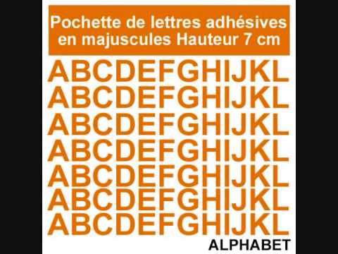 Pochette lettres adhésives