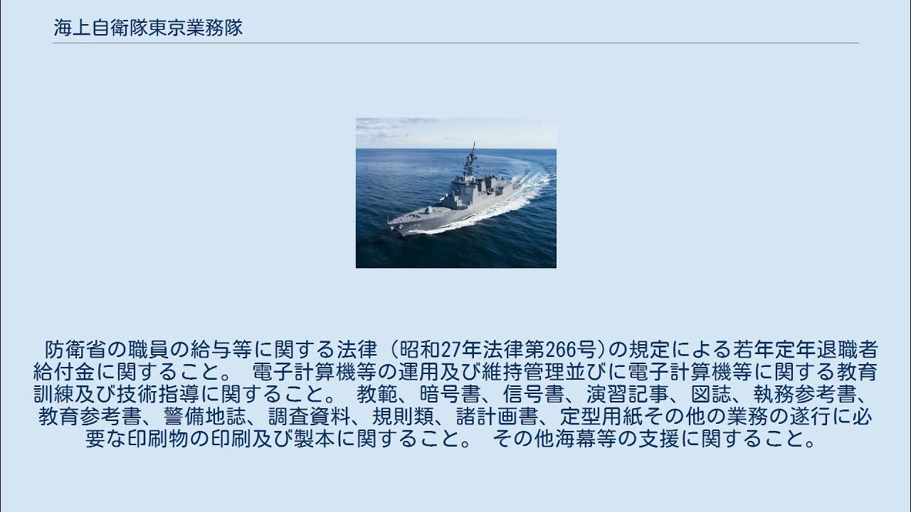 海上自衛隊東京業務隊 YouTube