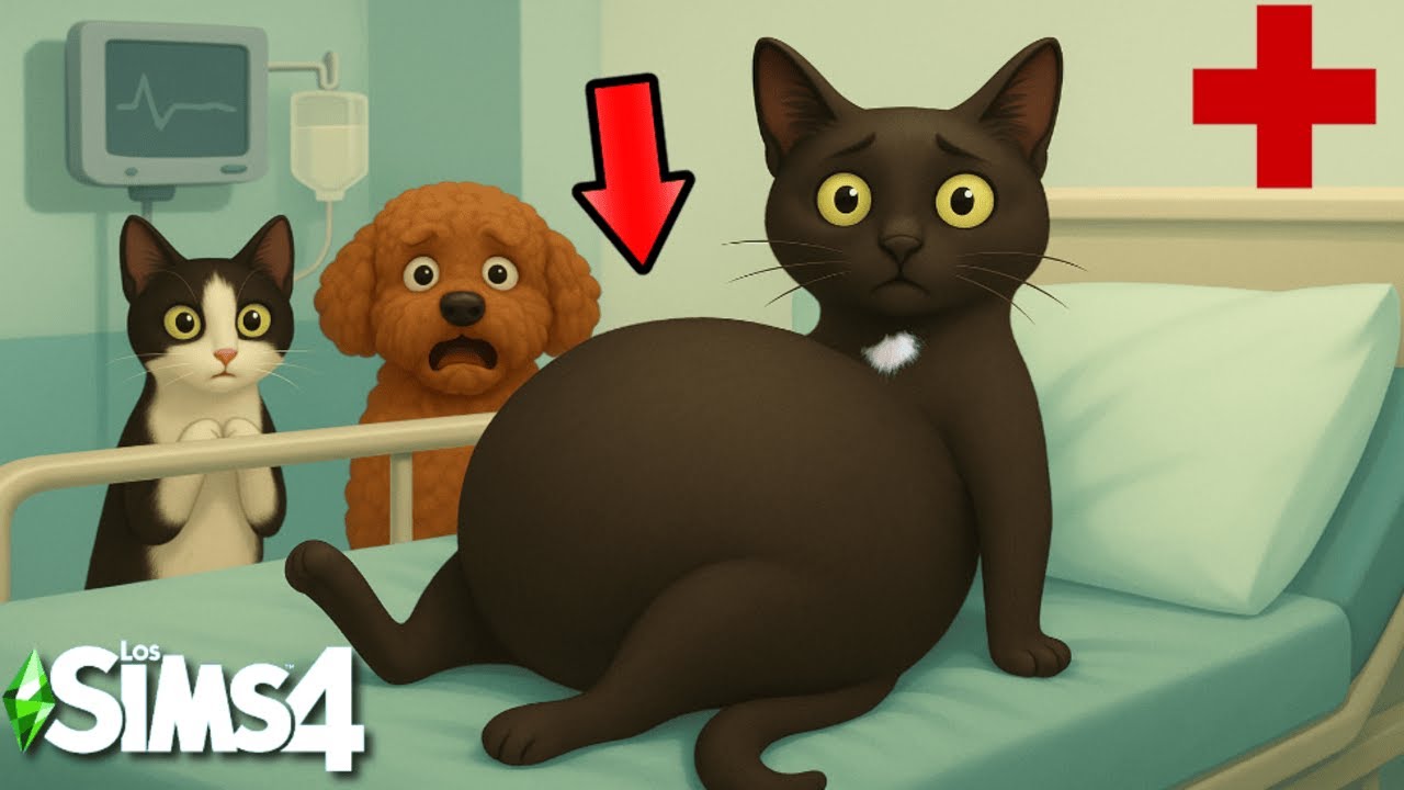 GATA NEGRA EMBARAZADA tiene gatitos bebés en The Sims 4 | Luna y Estrella