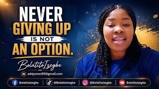 NEVER-GIVING UP IS NOT AN OPTION//HEBREW CH 12 VS 2