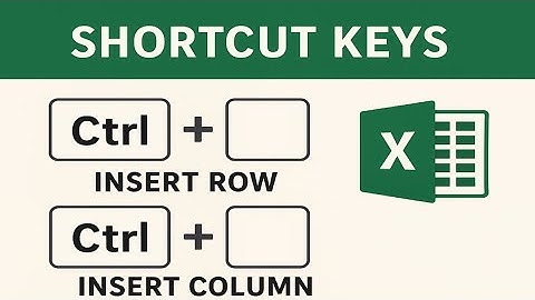 Shortcut Keys to Insert Rows and Columns in Excel | Keyboard Shortcut to Insert Rows and Columns