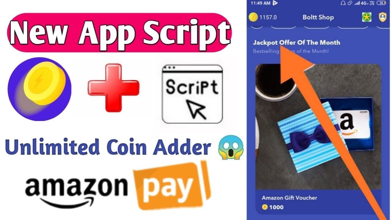 BOLTT PLAY ONLINE REFER SCRIPT UNLIMITED REFER AND LOOT 500+500+500 AMAZON VOUCHER 😳