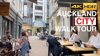 Auckland CBD in the Morning Walk Tour New Zealand 4K HDR