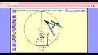 How to draw Nonagon using general method