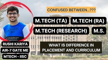 Difference between MTech(TA) | MTech(RA) | MS | MTech(Research) | MTech(RAP) | MTech(coursework)