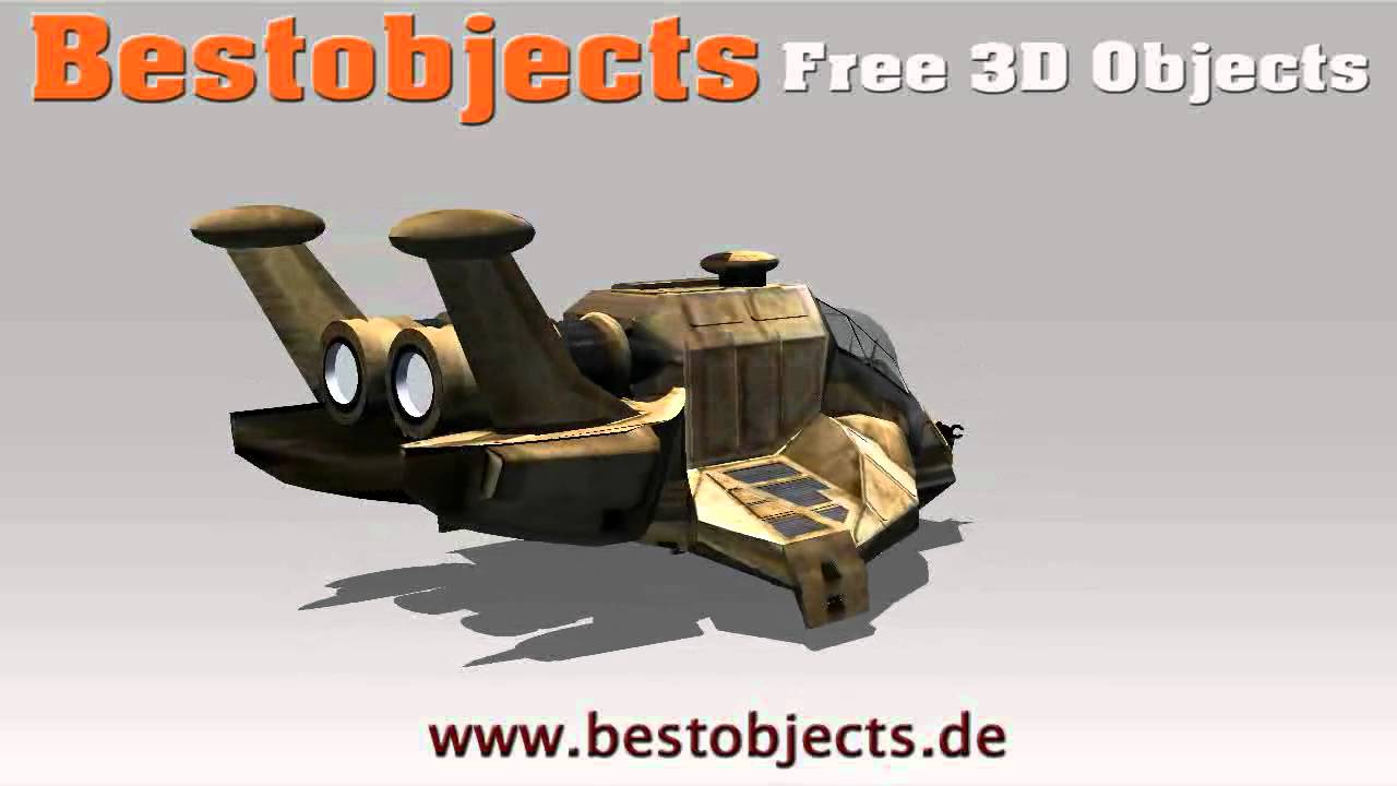 Battlestar Galactica Colonial Raptor - Free 3D Objects - YouTube