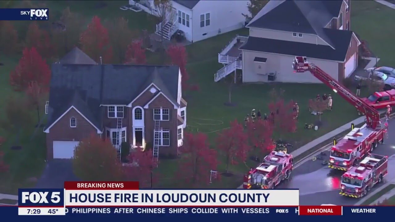 Firefighters battle house fire in Loudoun County YouTube