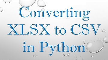 Converting XLSX to CSV in Python