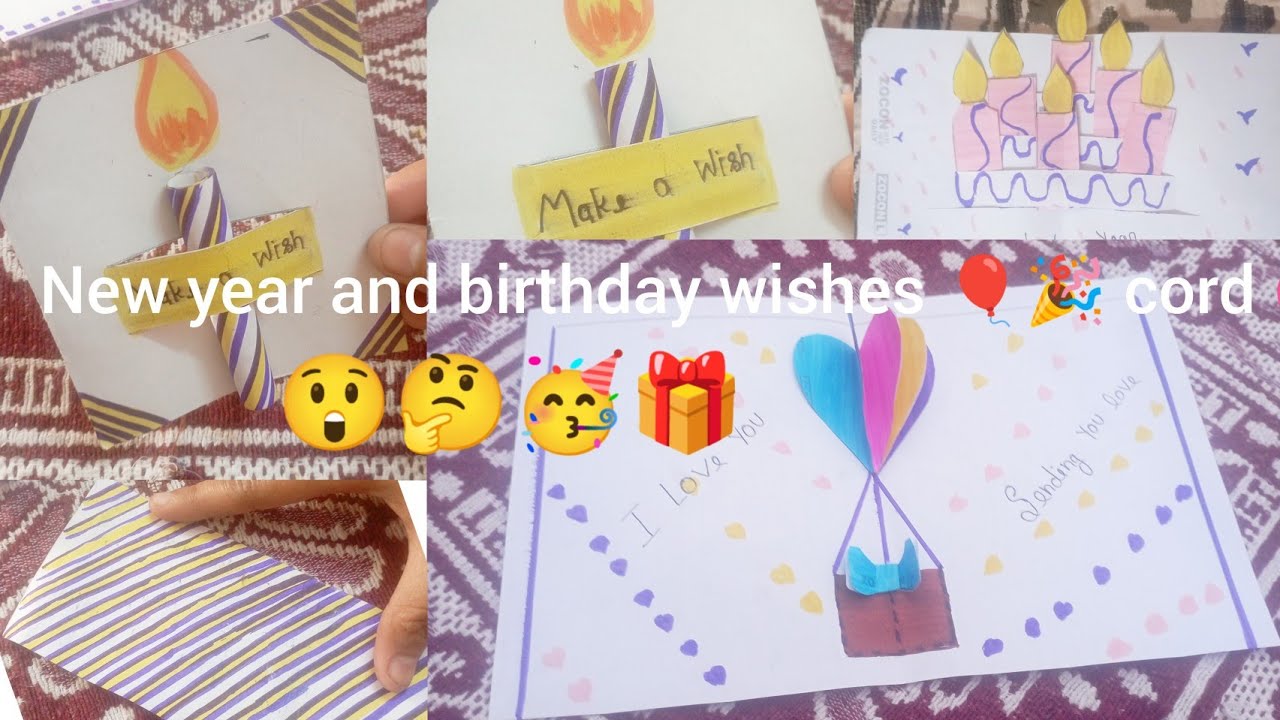 Cute mini happy 🎊 wishes and birthday card ♦️ making ideas|| new videos 