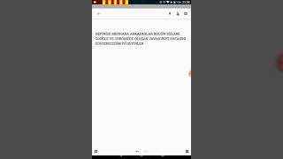 JAVASCRİPT SIKINTISI ÇÖZÜMÜ ANDROİD