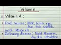 Vitamin list | Sources of vitamins and its deficiency | Best foods for vitamin A. B, C, D, E, K