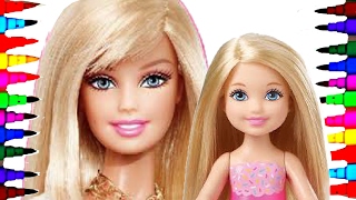 Barbie and Chelsea BEST LEARNING Coloring Book l Page For Children Learning Rainbow Colors Videos