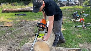 : From tree to beam with the Stihl MS462C chainsaw... success or epic fail??  Timber Tuff Beam Cutter