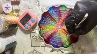 Colorful Resin Flower Tray 🌺