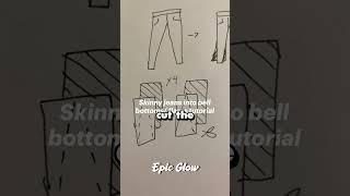 💥👖 Aesthetic Flare Jeans Made by YOU 😱🔥 #fashion #DIY #shorts