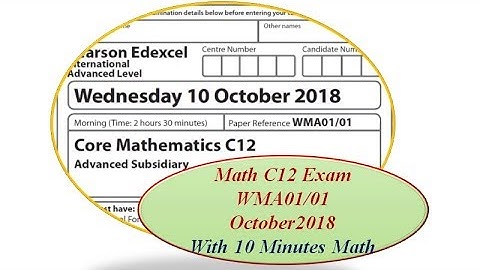 Edexcel IAL C12 October 2018