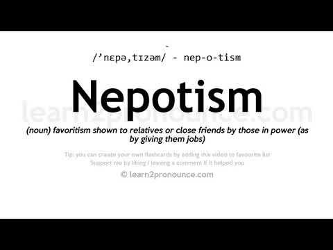 Pronunciación de Nepotismo | Definición de Nepotism