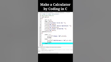Make a Calculator by Coding in C language #shorts #youtubeshorts #programming