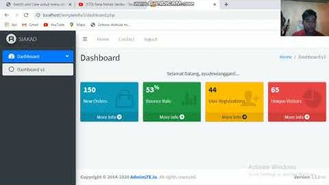 part2 (templating Admin LTE 3) Membuat menu dinamis menggunakan switch and case