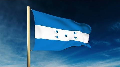 4K Honduras flag slider style. Waving in the win with cloud background animation Stock video