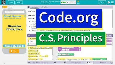 Code.org Lesson 2.2 Lists Investigate | Tutorial with Answers | Unit 6 C.S. Principles